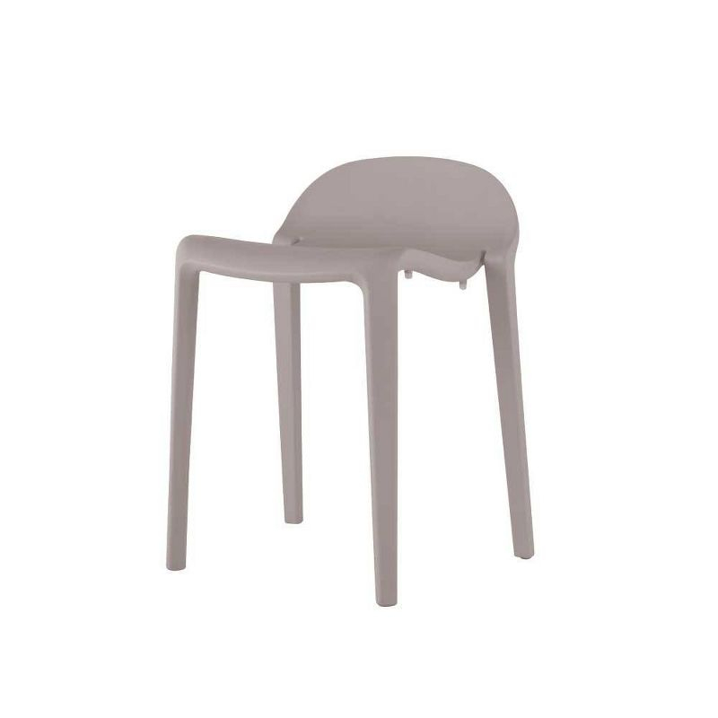 2pc Joyous Short Stools - Gray - Lagoon: Resin, Contoured Seat, No Assembly, Patio Use