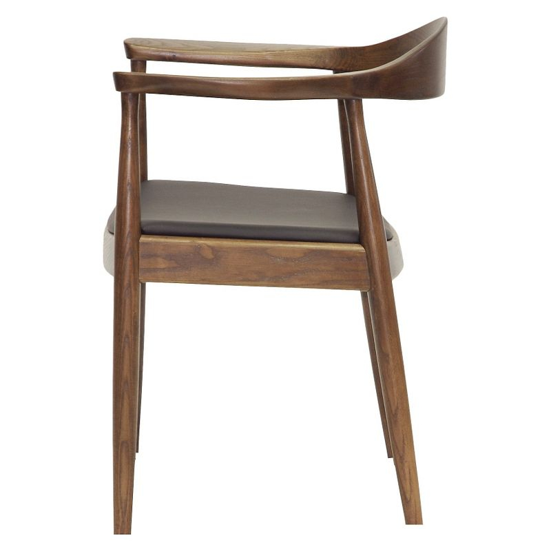 Embick Mid-Century Modern Dining Chair - Brown - Baxton Studio