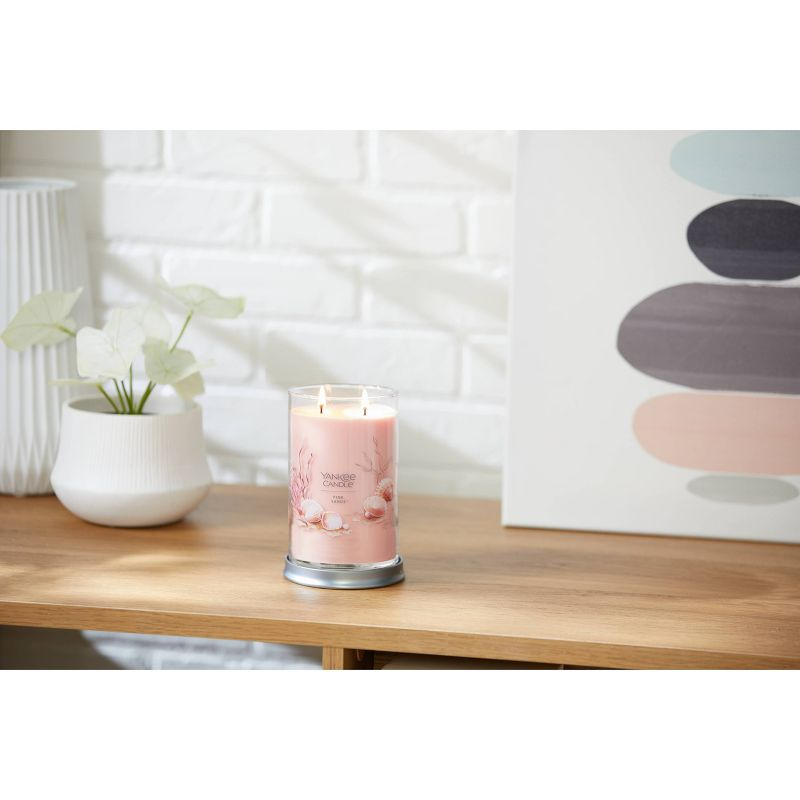 Signature Large Pink Sands Tumbler Candle 20oz - Yankee Candle: Soy Wax Blend, Glass Jar, Dual Wick, 60hr Burn Time