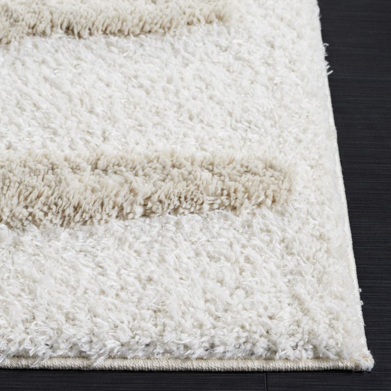 Hi-Lo Shag HLS202 Power Loomed Area Rug - Beige - 4'x6' - Safavieh.