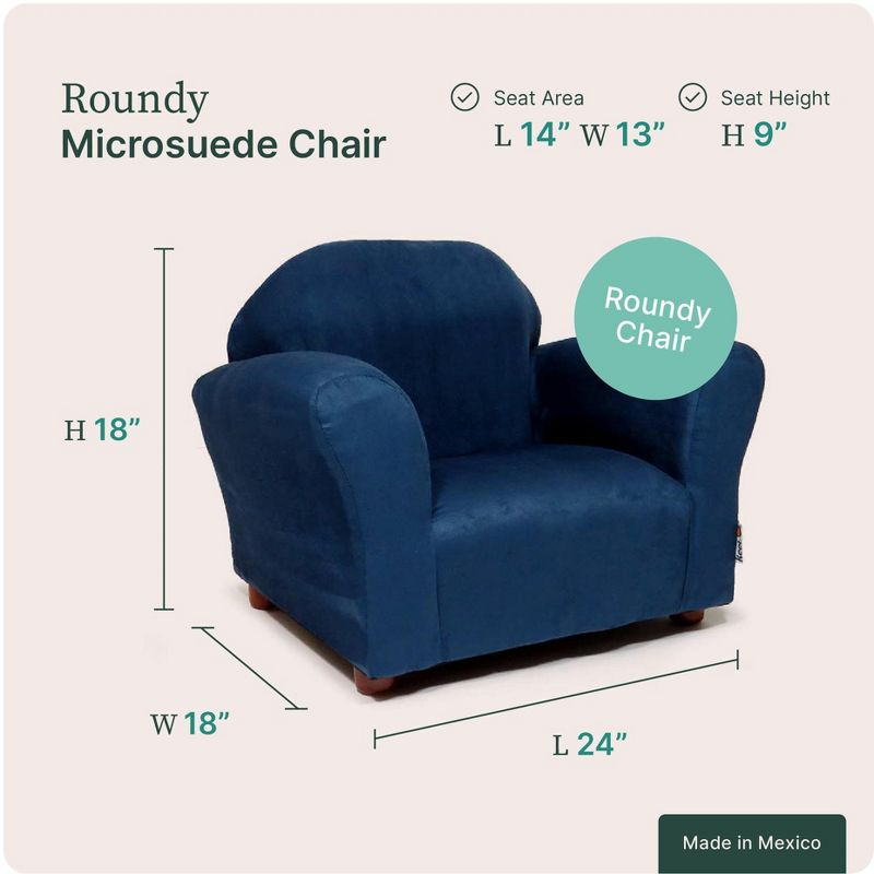 Keet Keet Roundy Microsuede Chair Charcoal