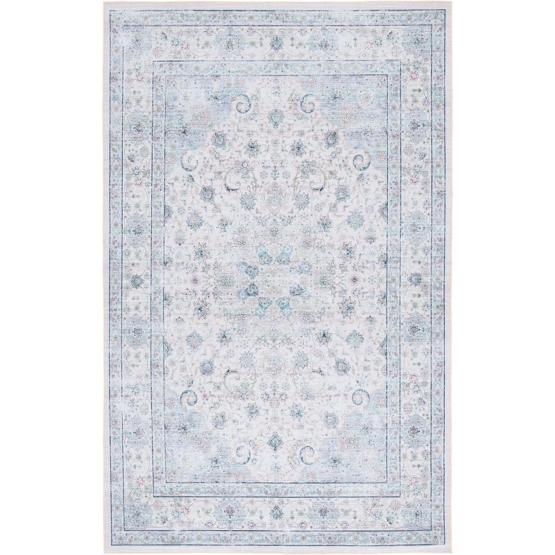 Tucson TSN165 Power Loomed Machine Washable Area Rug - Beige/Green - 8'9"x11'9" - Safavieh.