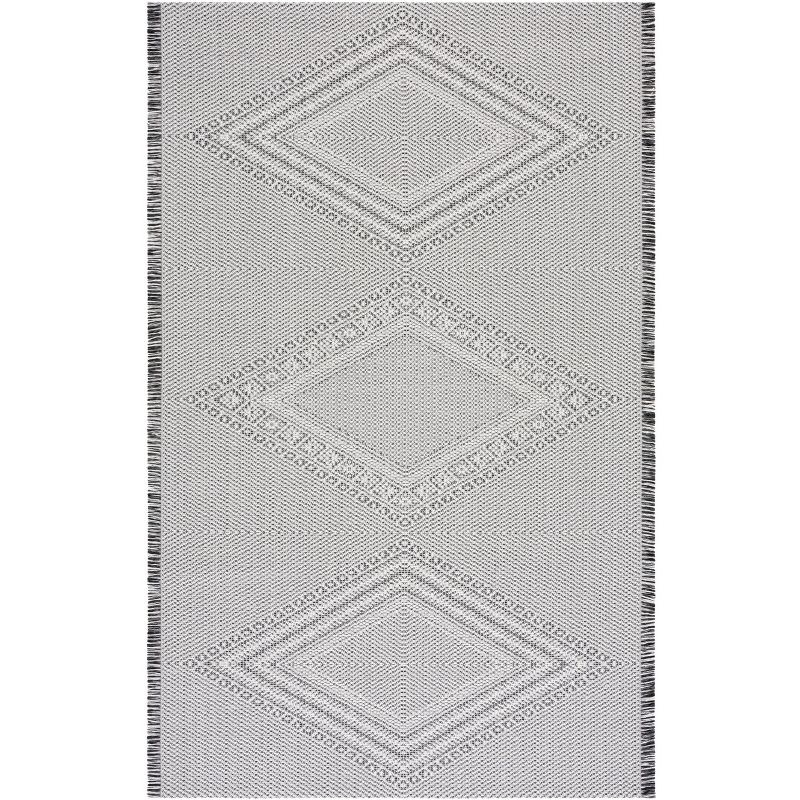 Augustine AGT502 Power Loomed Area Rug - Ivory/Black - 6'4"x9'6" - Safavieh.