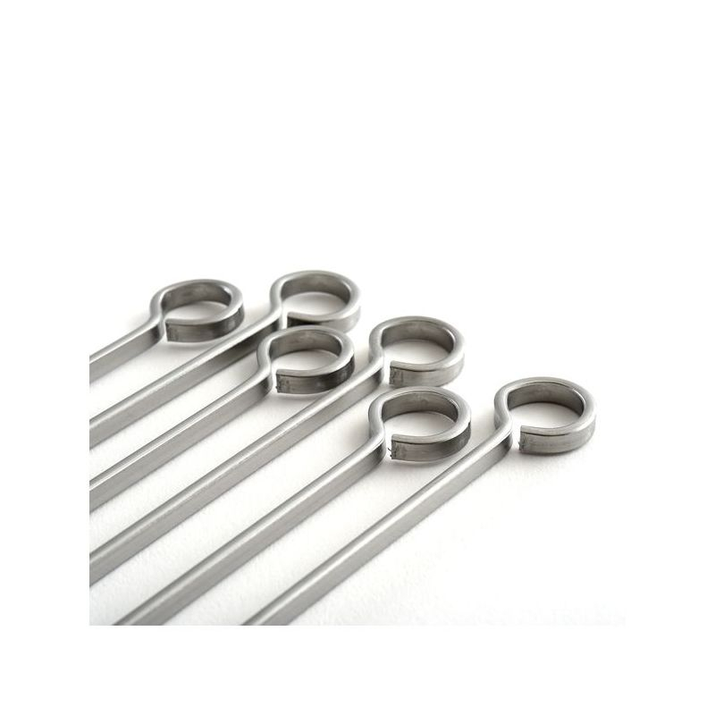 Norpro Stainless Steel 12-Inch Barbeque Skewers, Set of 6