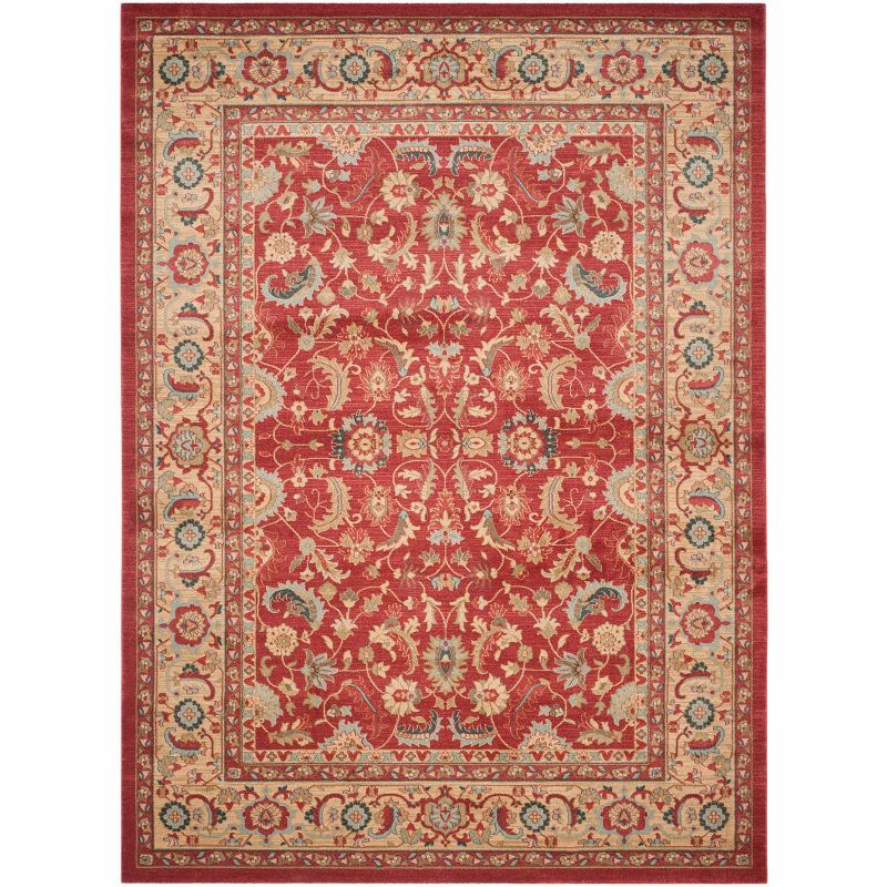 Mahal MAH699 Power Loomed Indoor Area Rug - Red/Natural - 8'x11' - Safavieh.
