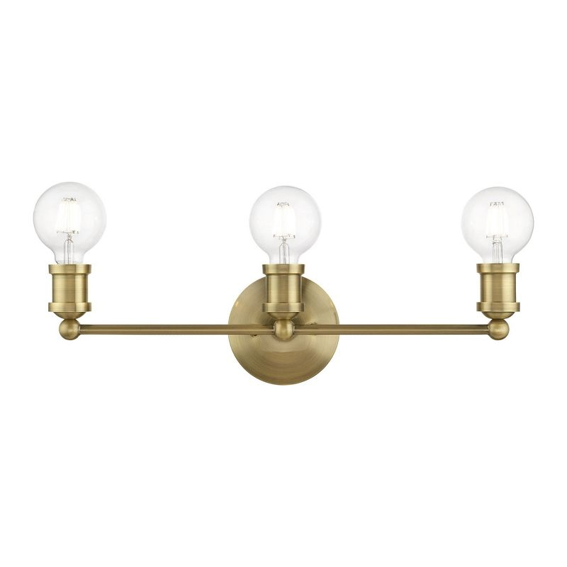 Livex Lighting Lansdale 3 - Light Vanity in  Antique Brass