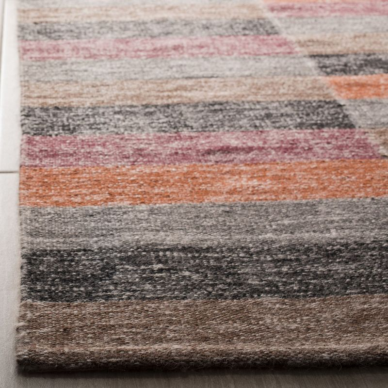 Striped Kilim STK411 Hand Woven Indoor Area Rug - Rust - 5'x8' - Safavieh.