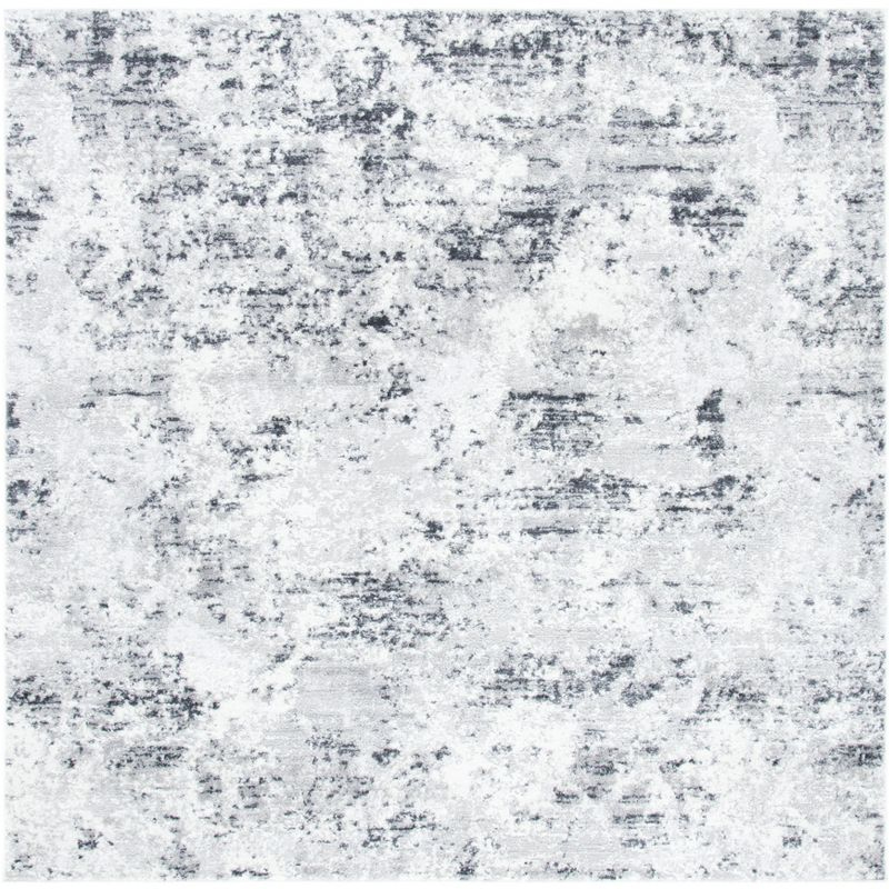Amelia ALA705 Power Loomed Area Rug - Grey/Ivory - 6'7"x6'7" - Safavieh.