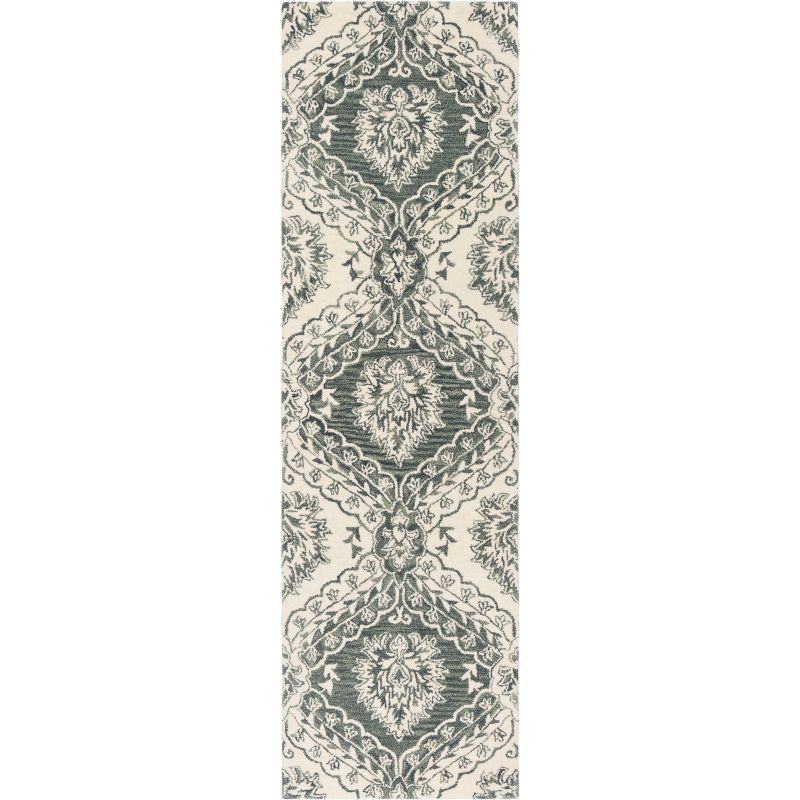 Blossom BLM601 Hand Tufted Runner Rug - Blue/Ivory - 2'3"x8' - Safavieh.