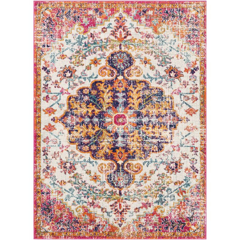 Livabliss 2'x3' Abby Traditional Rugs Cream/Saffron: Stain & Fade-Resistant, Medium Pile, Indoor Use
