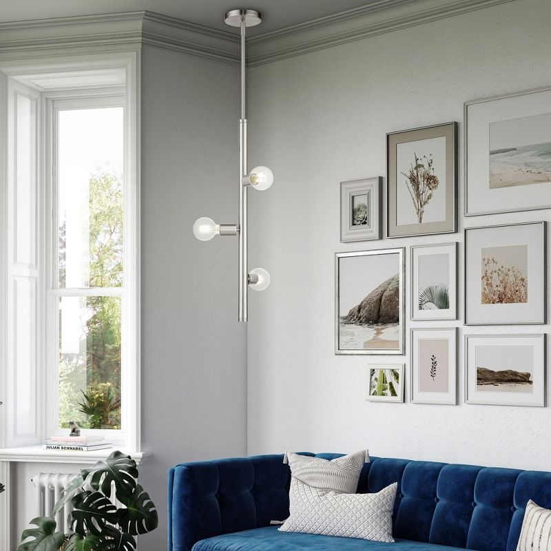 Livex Lighting Bannister 3 - Light Pendant in  Brushed Nickel