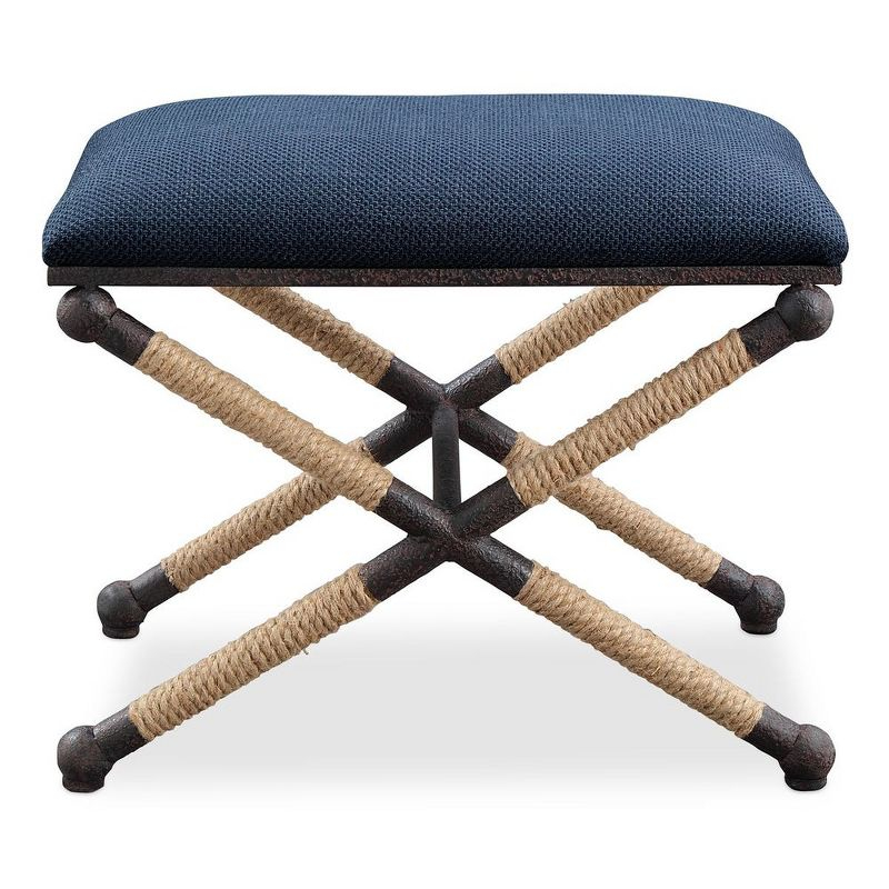 Uttermost Firth Small Navy Fabric Bench