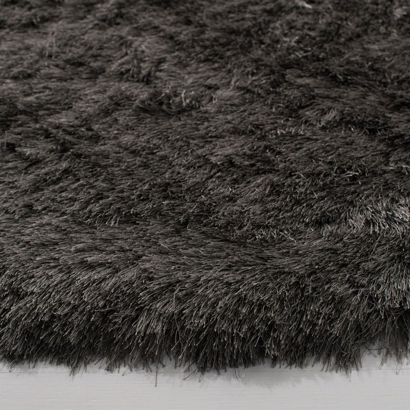 Shag SG511 Hand Tufted Area Rug - Titanium - 4' round - Safavieh.