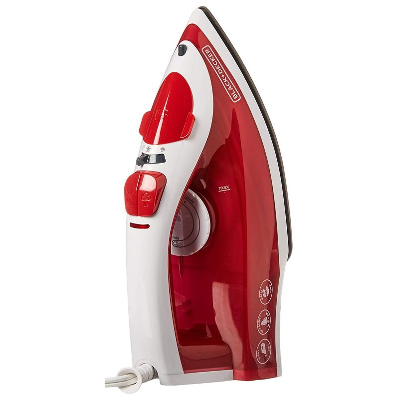Black and Decker TrueGlide Premium Variable Compact Iron in Red with Nonstick Plate