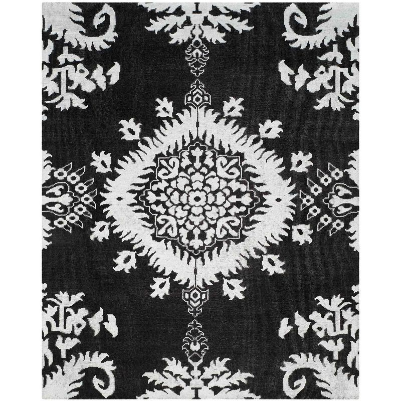 Stone Wash STW235 Hand Knotted Indoor Area Rug - Charcoal - 9'x12' - Safavieh