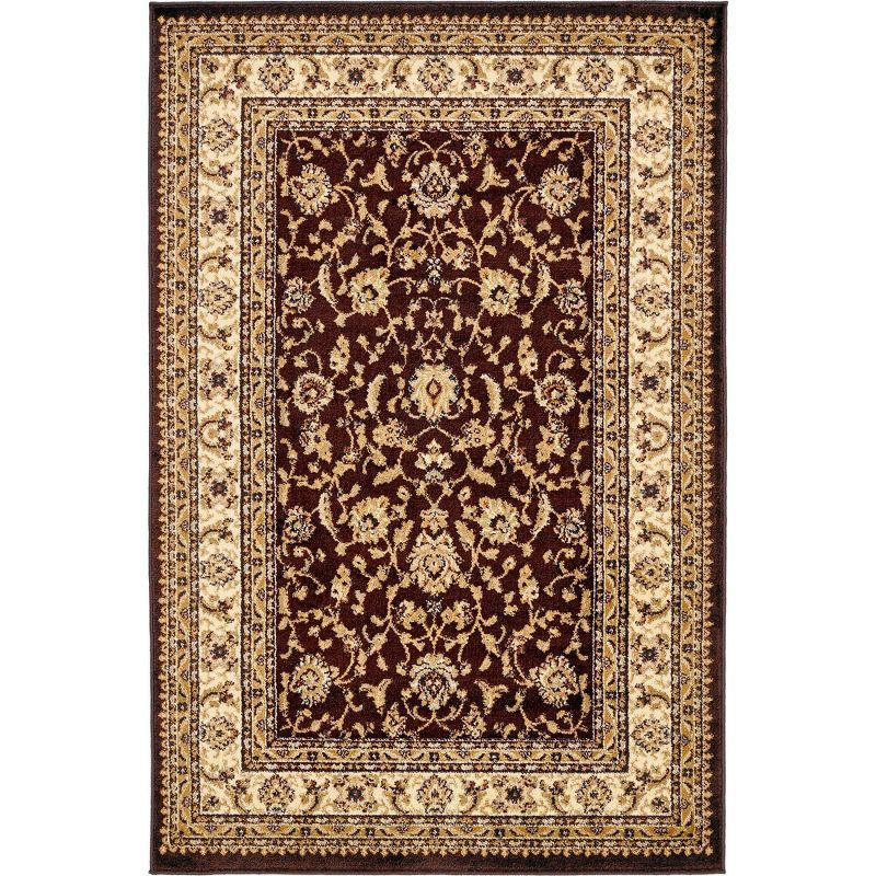 Unique Loom Voyage Collection Area Rug - St. Louis (4' 1" x 6' 1" Rectangle Brown/Green)