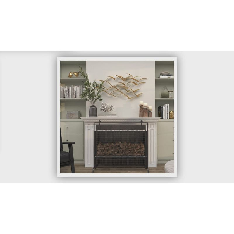 Metal Bird Flying Flock Wall Decor Blue - Olivia & May: Iron Nautical Art, Vertical Orientation, Spot Clean