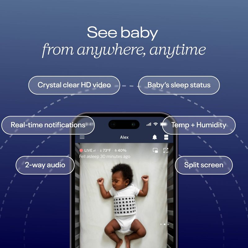Nanit Pro Smart Baby Monitor & Floor Stand - White