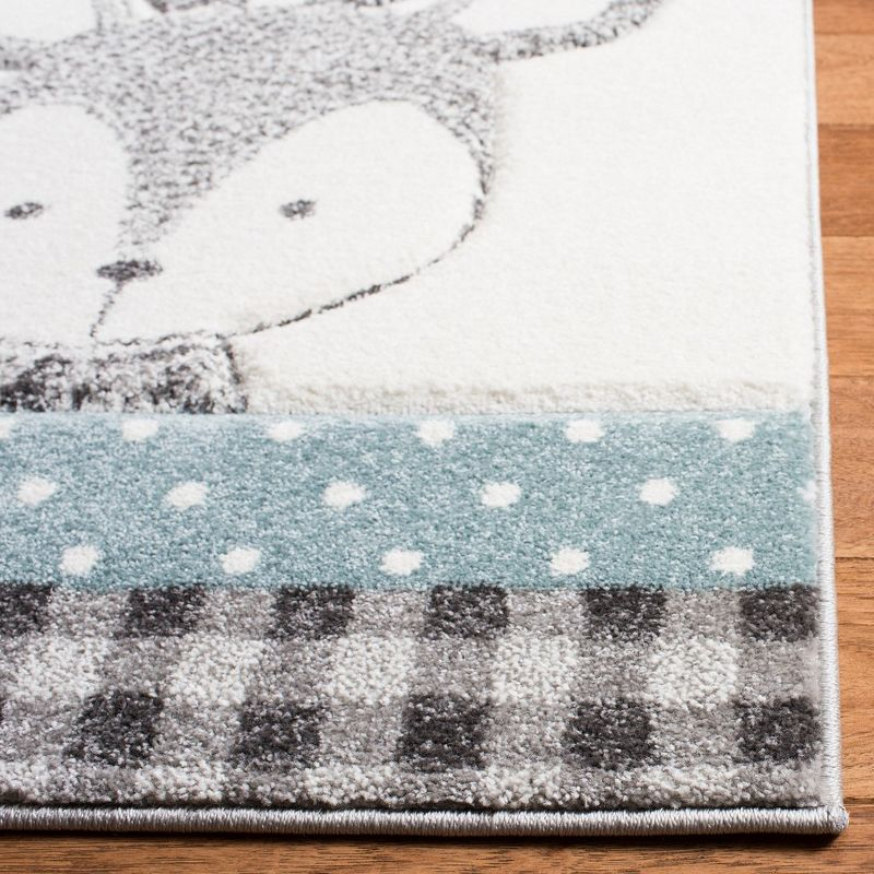 Carousel Kids  CRK188 Loomed Indoor Area Rug - Grey/Ivory - 6'7"x6'7" - Safavieh