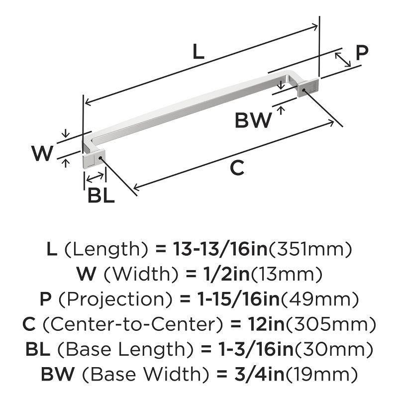 Amerock Westerly 12 inch (305mm) Center-to-Center
