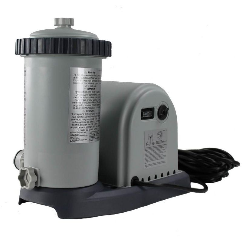 Intex 1500 GPH Easy Set Pool Filter Cartridge Pump with Timer & GFCI | 28635EG