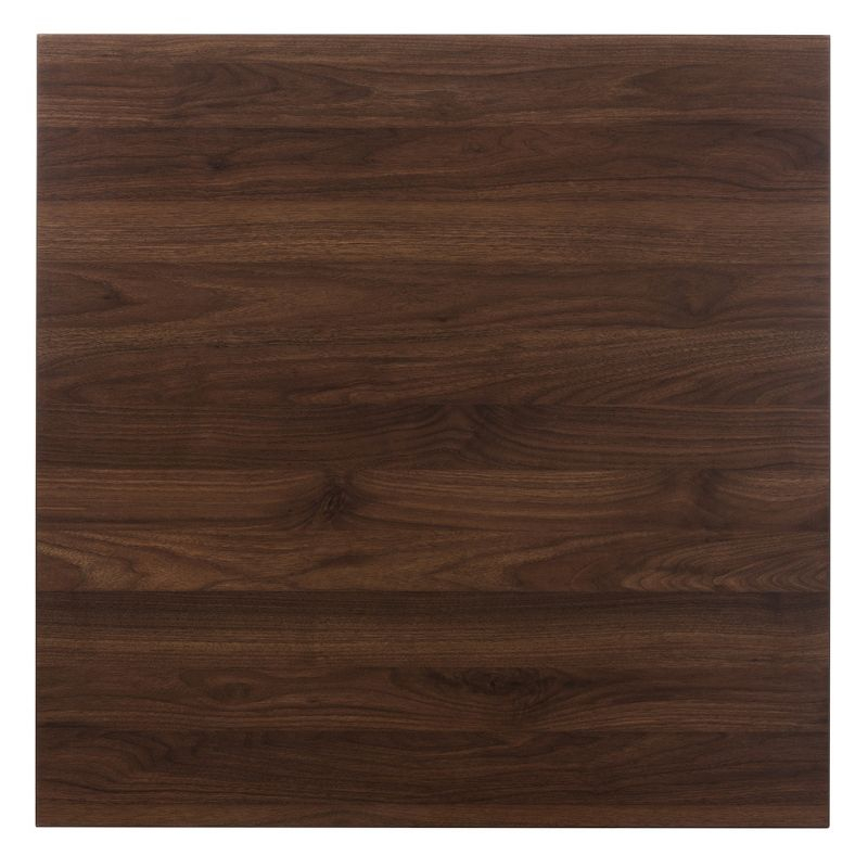 5pc Lovy Modern and Contemporary Walnut Finished Dining Set Dark Brown - Baxton Studio