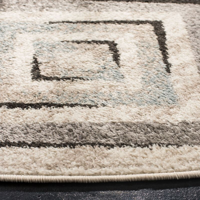 Amsterdam AMS109 Power Loomed Indoor Area Rug - Cream/Beige - 6'7" Round - Safavieh