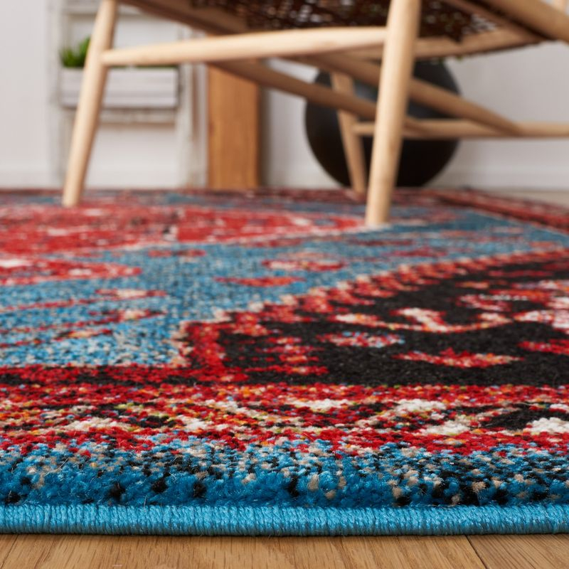 Vintage Hamadan VTH201 Power Loomed Area Rug - Turquoise/Red - 5'3"x7'6" - Safavieh.