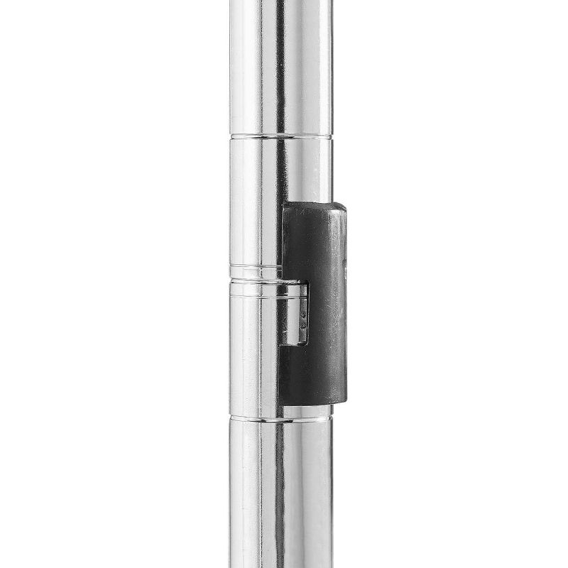 Whitmor Supreme 5 Tier Shelving Chrome Silver: Steel Wire Shelf, Metal Shelving Unit, 1750 lbs Capacity, 36" W x 14" D x 72" H