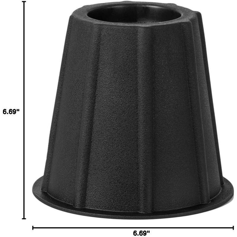 4 Pack Round Bed and Furniture Risers in Black - Homeitusa