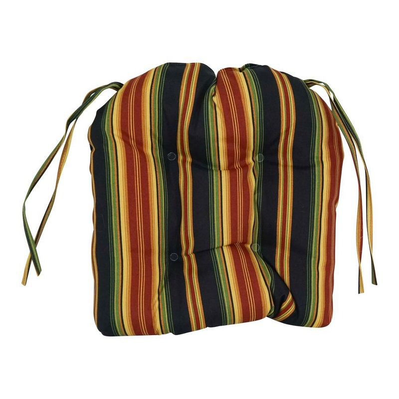 Blazing Needles, 16-inch Spun Polyester Patterned Outdoor U-shaped Tufted Chair Cushions (Set of 6)