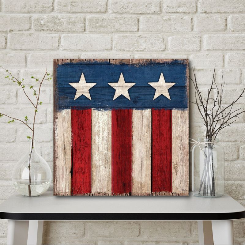 Courtside Market Red,White & Blue Glory 16x16 Gallery-Wrapped Canvas