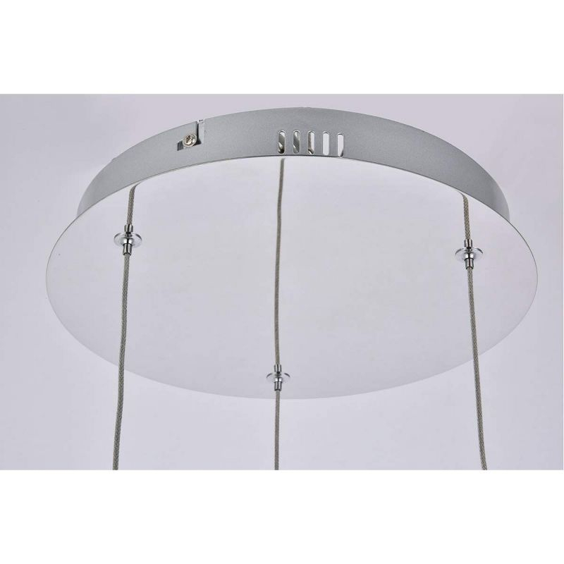 Elegant Lighting Amherst Collection LED 3-light chandelier 12in x 9in chrome finish