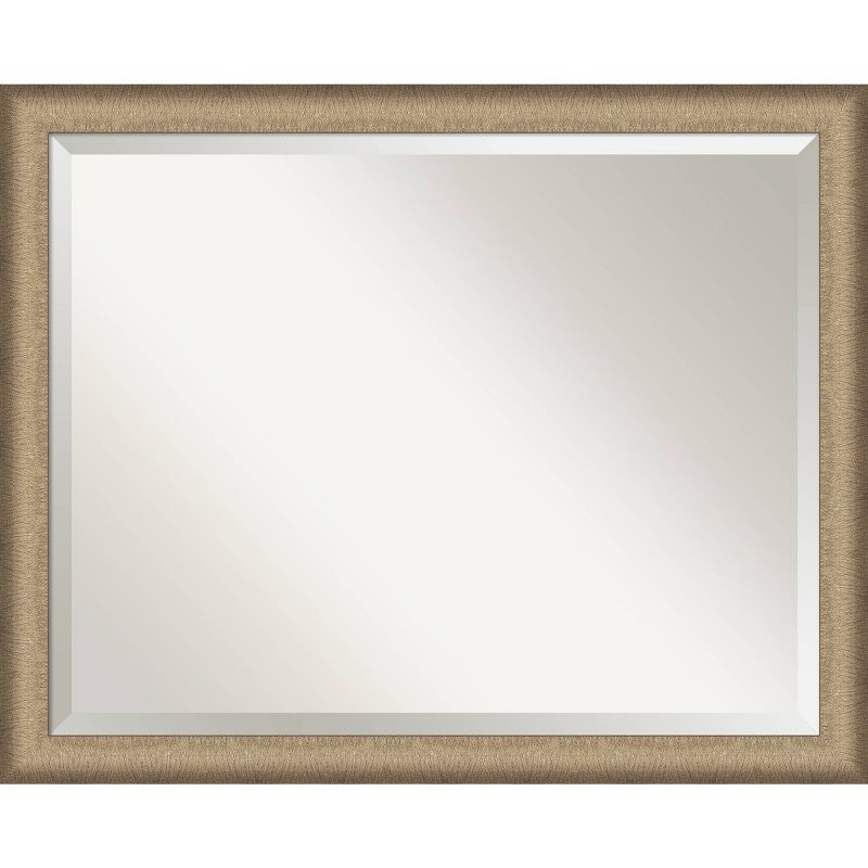 31" x 25" Elegant Brushed Bronze Wall Mount Mirror for Bathroom - Amanti Art