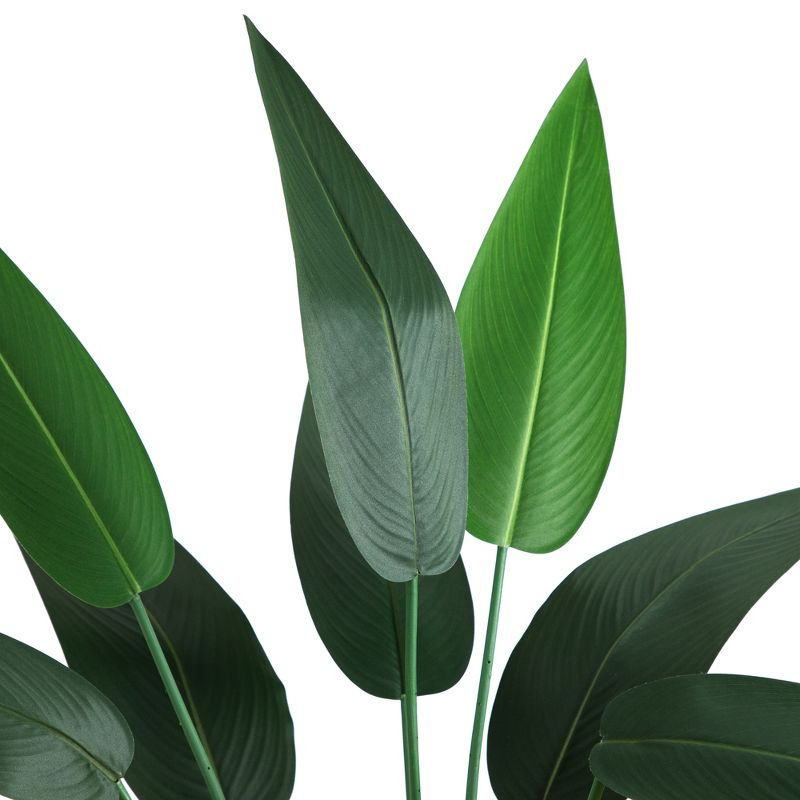 Nearly Natural 5-ft Artificial Sky Bird Tree in White Decorative Planter