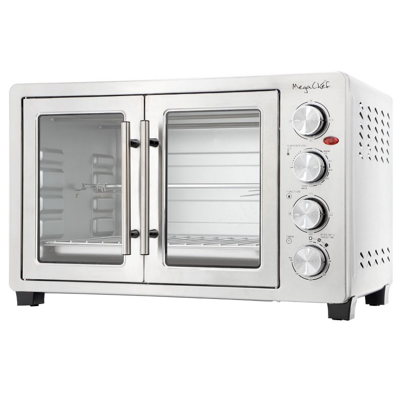 MegaChef 45L Electric French Door Rotisserie Convection Counter Top Oven