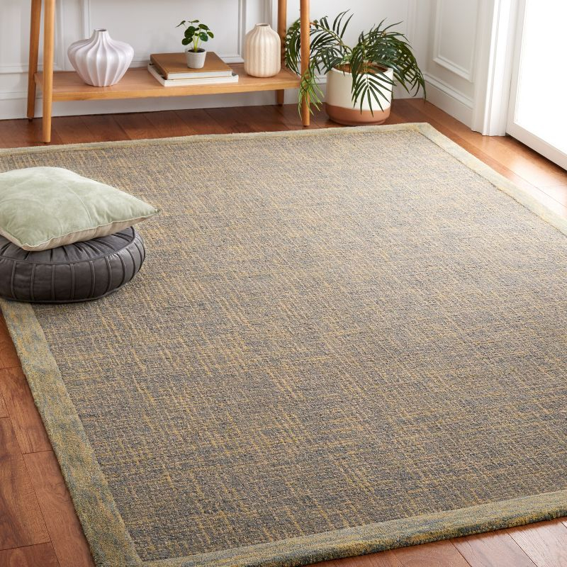 Abstract ABT220 Handmade Indoor Area Rug - Gold/Grey - 6'x9' - Safavieh