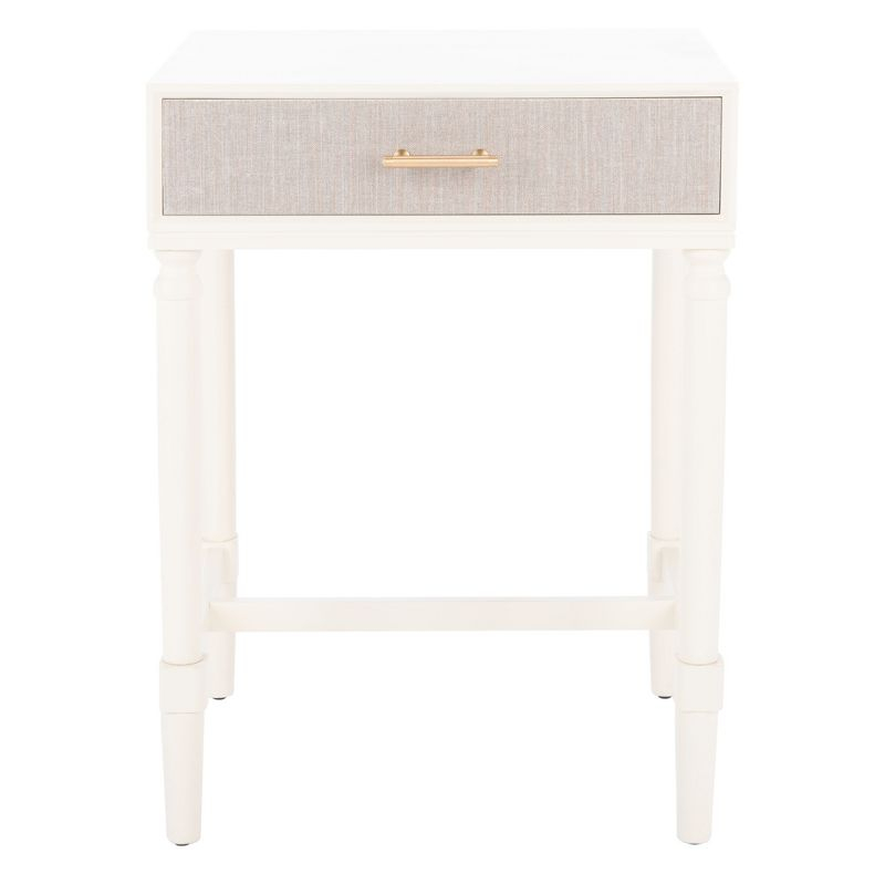 Estella 1 Drawerwith Accent Table - White - Safavieh.