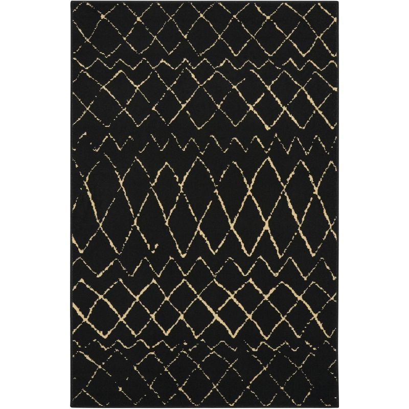 Nourison Grafix GRF04 Indoor Area Rug - Black 3'9" x 5'9"