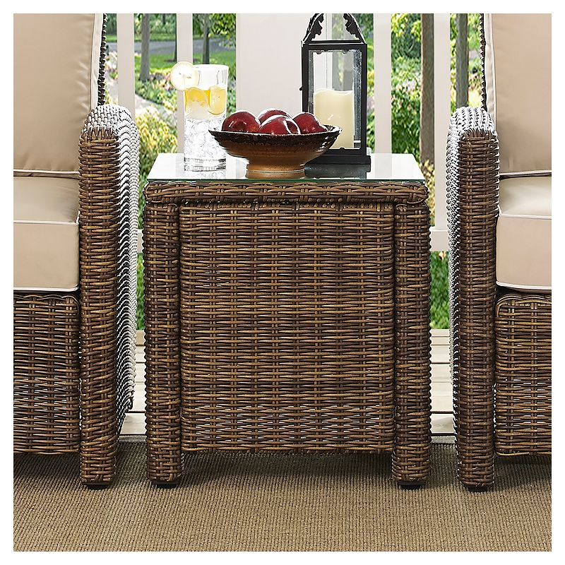Bradenton Outdoor Wicker Rectangular Side Table - Crosley