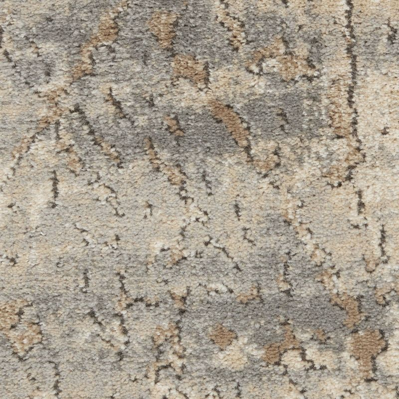 Nourison Concerto Abstract Contemporary Area Rug Beige Grey 3'9" x 5'9"