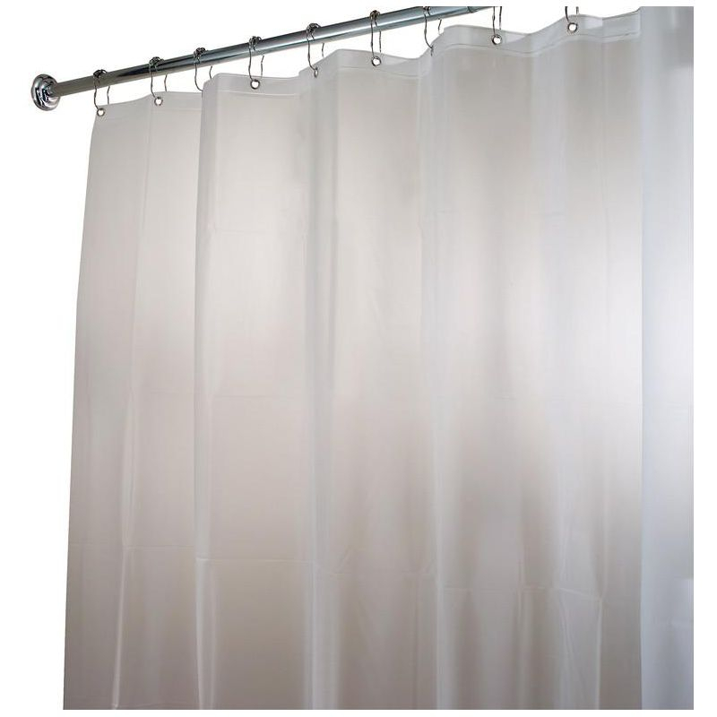 iDesign 72 in. H X 84 in. W Frosted Eva Shower Curtain Liner Vinyl