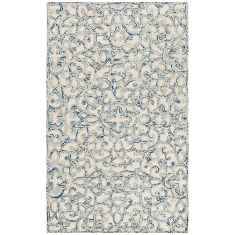 Trace TRC103 Hand Tufted Indoor Area Rug - Blue/Ivory - 4'x6' - Safavieh.