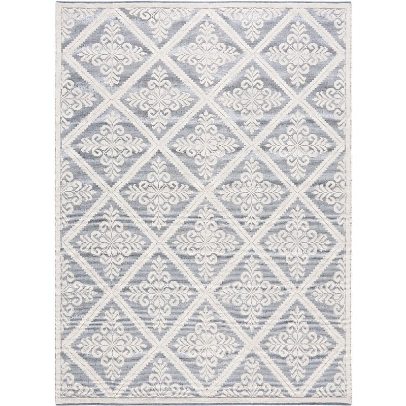 Vermont VRM306 Hand Woven Area Rug - Ivory/Blue - 8'x10' - Safavieh.