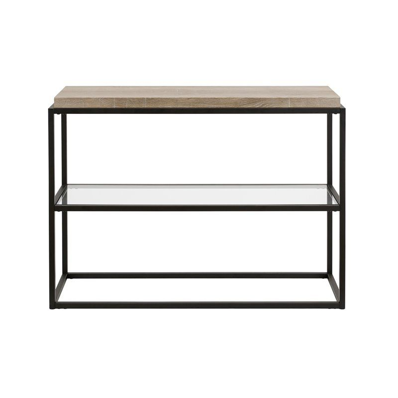 Wooden Console Table in Black - Henn&Hart