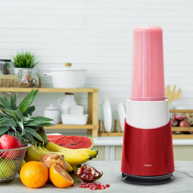 Tribest Personal Blender II Mason Jar Ready (Basic 12-Piece Set) – Red