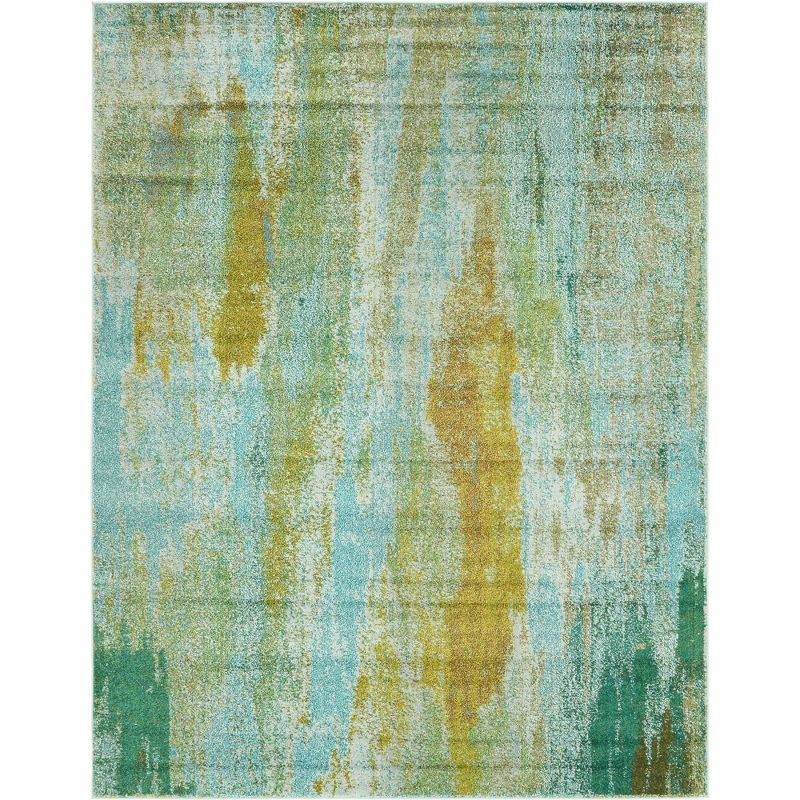 Unique Loom 8' 0 x 10' 0 Jardin Lilly Turquoise Area Rug