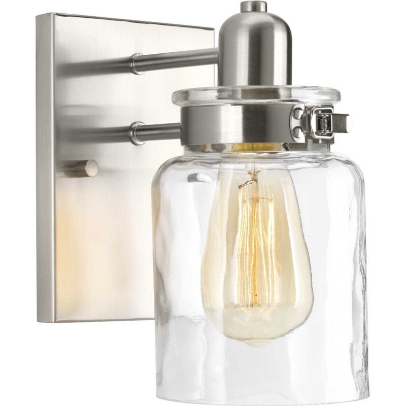 Progress Lighting Calhoun 1-Light Bath & Vanity, Steel, Antique Bronze, Clear Glass Shade