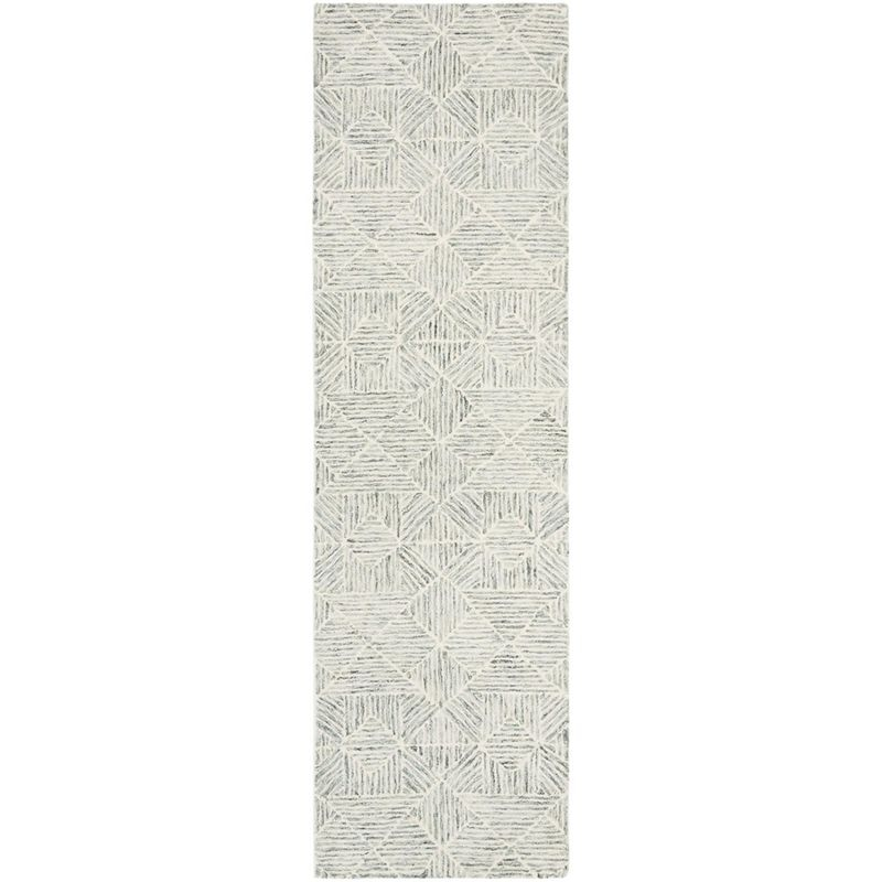 Abstract ABT763 Handmade Indoor Runner - Light Green - 2'-3"x8' - Safavieh