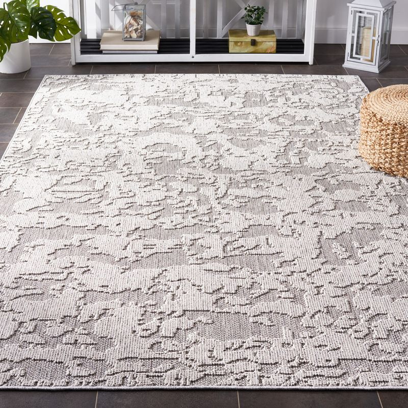 Global GLB224 Power Loomed Indoor/Outdoor Area Rug - Gray/Light Gray - 8'9"x11'9" - Safavieh.
